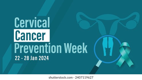 Cervical Cancer Prevention Week 2024. Campaign banner.