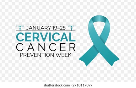La Semana de la Prevención del Cáncer Cervicouterino hace hincapié en la protección contra el VPH, la detección temprana y la conciencia vital sobre la salud para salvaguardar el bienestar de las mujeres. Cartel de Anuncio, volante y Plantilla de diseño de fondo. 
