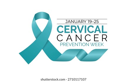 Cervical Cancer Prevention Week emphasizes HPV protection, early screening, and vital health awareness to safeguard women’s well-being. Banner poster, flyer and background design template. 