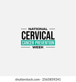 Cervical Cancer Prevention Week holiday concept