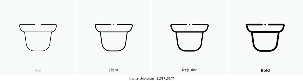 Cervical Cap Icon. Linear Style Sign Isolated On White Background. Vector Illustration.