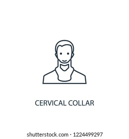 cervical collar concept line icon. Simple element illustration. cervical collar concept outline symbol design from Medical set. Can be used for web and mobile UI/UX