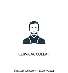 cervical collar creative icon. Simple element illustration. cervical collar concept symbol design from medical collection. Can be used for web and mobile.