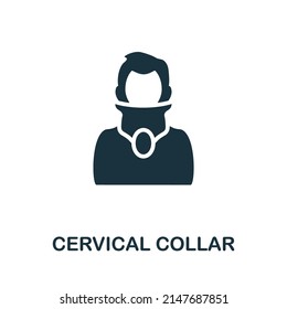 Cervical Collar icon. Monochrome simple Cervical Collar icon for templates, web design and infographics svg