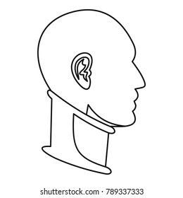 Cervical collar icon. Outline illustration of cervical collar vector icon for web svg