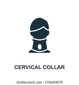Cervical Collar icon. Simple element from trauma rehabilitation collection. Creative Cervical Collar icon for web design, templates, infographics and more svg