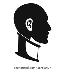 Cervical collar icon. Simple illustration of cervical collar vector icon for web svg