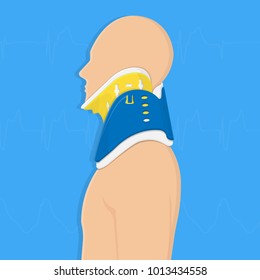 Cervical collar prevent movement backboard prehospital support body immobilization transport road traffic technician disease secure therapeutically x-ray wear safety life victim help first aid risk