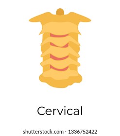 Cervical, flat vector icon