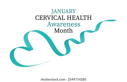 Cervical Health awareness month banner ribbon observed each year during January.