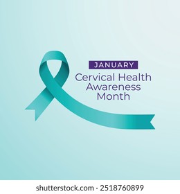 Cervical Health Awareness Month vector design template good for celebration usage. Cervical Health Awareness Month design. vector ribbon. flat design. eps 10.