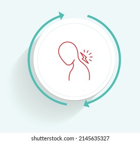 Cervical neck pain icon vector design