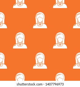 Cervical retainer pattern vector orange for any web design best