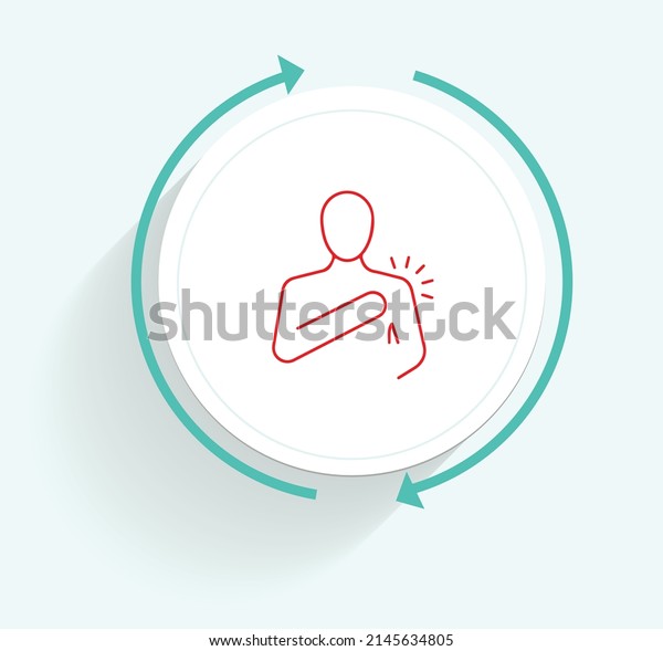 Cervical Shoulder Pain Icon Vector Design Stock Vector (Royalty Free ...