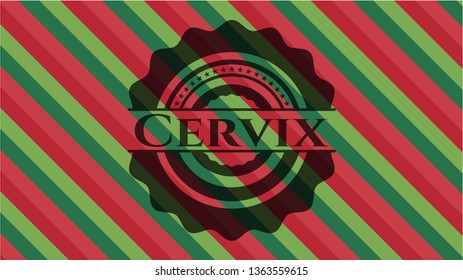 Cervix christmas badge background.