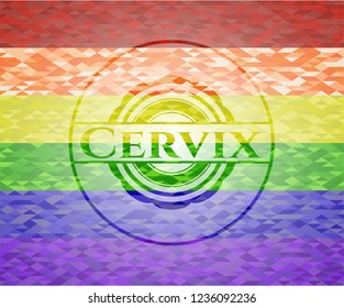 Cervix lgbt colors emblem 