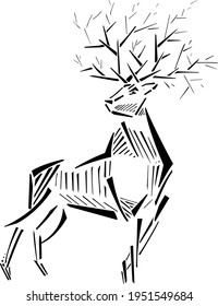 Imagen abstracta de Cervus elaphus (ciervo rojo)