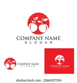 cery fruit red logo and symbol vector