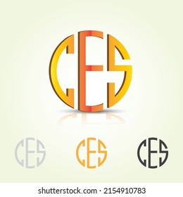 Diseño del logotipo de tipografía circular CES