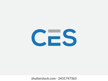 CES Logo Design Vector Template. Abstract Letter CES Linked Logo