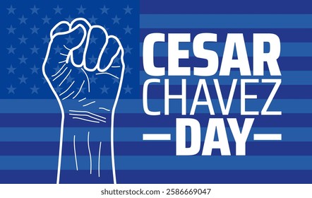 Cesar Chavez Day background banner or poster design template. observed every year in March. Holiday concept. Use to any Template, card, poster, placard, template.