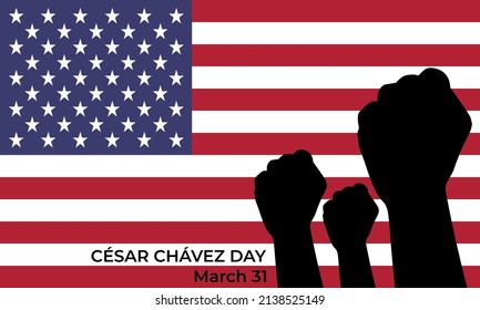 Cesar Chavez Day Poster Backdrop.