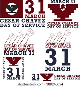 Cesar Chavez, Day Of Service. Vector Illustration