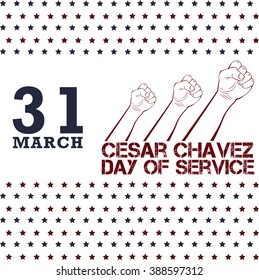 Cesar Chavez, Day Of Service. Vector Illustration