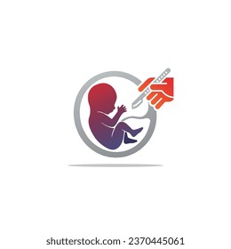 cesarean section icon on white background infant