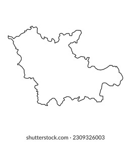 Cesis district map, administrative division of Latvia. Vector illustration.