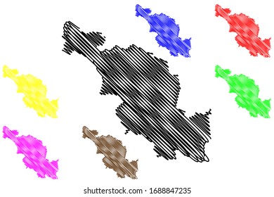 Cesis Municipality (Republic of Latvia, Administrative divisions of Latvia, Municipalities and their territorial units) map vector illustration, scribble sketch Cesis map