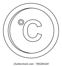 Cesium icon. Outline illustration of cesium vector icon for web