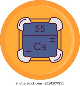 Cesium Line vector Icon Design