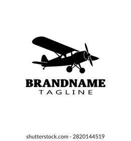 cessna plane logo cartoon icon design template black isolated modern vector illustration