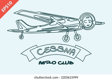 Cessna Plane Logo Icon Design Vector Modern Illustrations