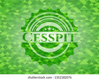 Cesspit green mosaic emblem