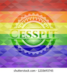 Cesspit lgbt colors emblem 