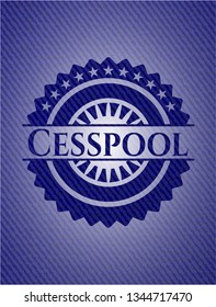 Cesspool emblem with jean texture