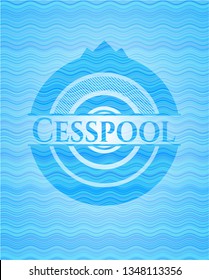 Cesspool Water Wave Concept Emblem Background.