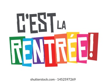 "C'est la rentrée": It's back to school in French language