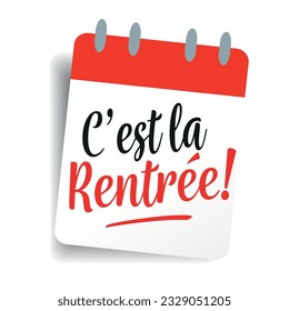 C'est la rentrée : back to school in french language