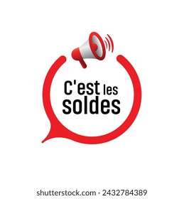 c'est les soldes text on white background. it's sales in french language.