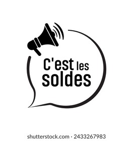 c'est les soldes text on white background. it's sales in french language.