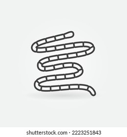 Cestoda Tapeworm vector concept icon or symbol in thin line style