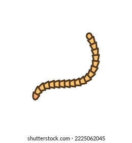 Cestoda-Vektorgrafik Parasitic Worm-Konzept, farbiges Symbol oder Design-Element