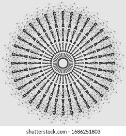 CETA - Comprehensive Economic and Trade Agreement. Europe and Canada association. Trade union. Brochure or circle frame design.