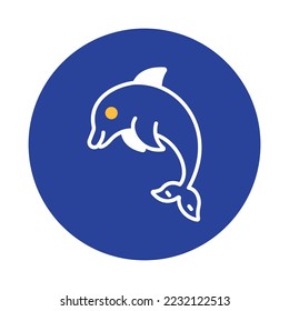 Cetacean Vector Icon fully editable
