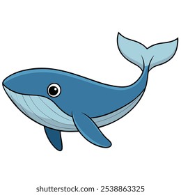 cetaceans vector illustration. cetaceans cartoon clipart, animal in flat style.