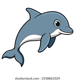 cetaceans vector illustration. cetaceans cartoon clipart, animal in flat style.