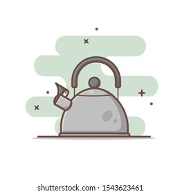 cettle vector illustration in isolated white
